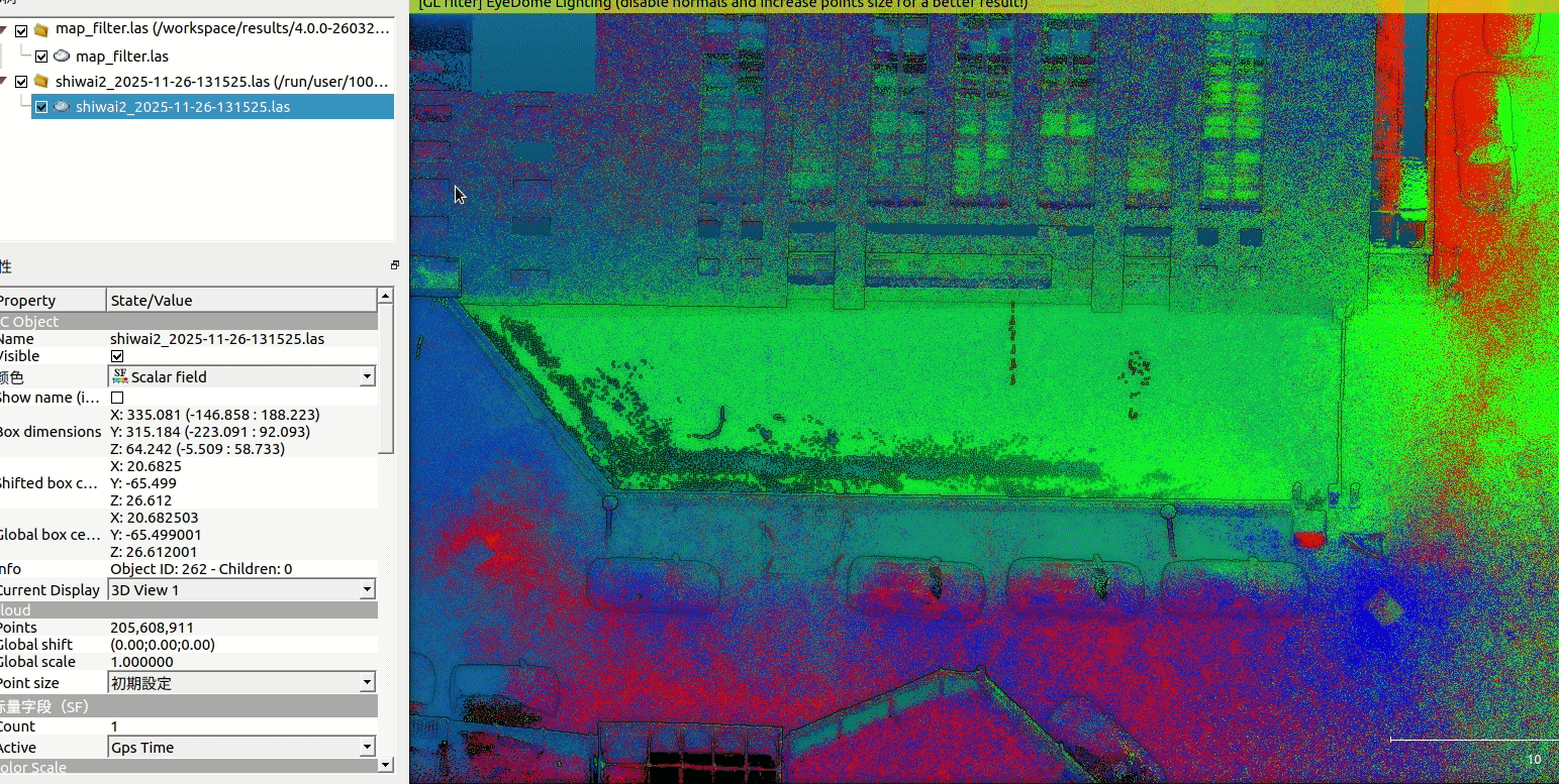 LS 3.6 vs LS 4.0 glass scene point cloud comparison