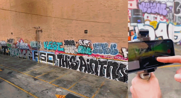 Handheld PortalCam scanning a real-world scene